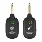 Transmissor e Receptor de Guitarra, Baixo, Sem Fio, Recarregável