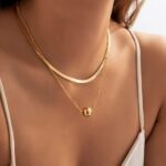 Conjunto Colar Duplo Com Pingente