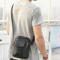 Bolsa Transversal de Couro Masculina | Angry Bull