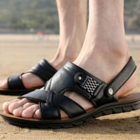 Sandália Masculina de Couro | Confortável e Macia