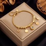 Pulseira de Berloques Banhada a Ouro 18k – Charm