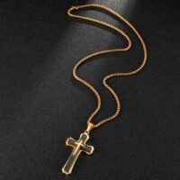 Corrente com Crucifixo Premium Banhado a Ouro 18k – Forgiveness