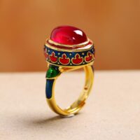 Anel Ajustável Pedra Cornalina – Natural Fire