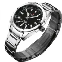 Relógio Masculino Pulseira Metal Prata