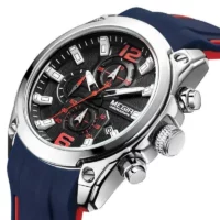 Relógio Megir Esportivo Masculino em Couro