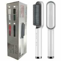 Escova Alisadora 5 em 1 – Alisa, Seca, Hidrata, Modela e Anti-Frizz – Bivolt