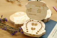 Estojo de Madeira Porta Dente de Leite