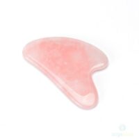 Gua Sha Quartzo Rosa Massageador Facial