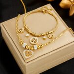 Conjunto Colar e Pulseira em Aço Inoxidável – Sacred Tree