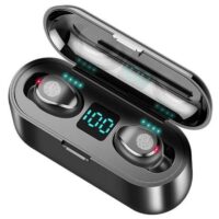 Mini Fone de Ouvido Bluetooth 5.0 com LED Digital e Touch Ideal para Prática Esportiva