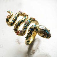 Anel Banhado a Ouro 18K – Bright Golden Snake