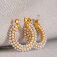 Brinco Luxuoso Cravejado – Charming Pearls