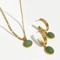 Conjunto Feminino em Aço Inoxidável – Aventurina