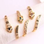 Pulseira de Luxo Cravejada e Banhada a Ouro 18K – Pantera