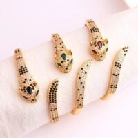 Pulseira de Luxo Cravejada e Banhada a Ouro 18K – Pantera