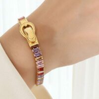 Pulseira Feminina Banhada a Ouro – Shining Belt