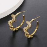 Brinco Argolas Brilhantes de Cobra – Animal Danger