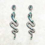 Brinco de Cobra em Prata 925 – Coral Azul