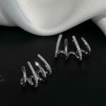 Brinco Feminino Ear Cuff em Aço Inoxidável – Strass