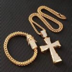 Corrente e Pulseira Banhados a Ouro – Conjunto Premium