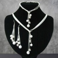 Conjunto Feminino de 3 Peças Banhadas a Prata – Symphony