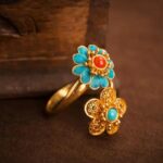 Anel Ajustável com Pedra Rubelita – Primavera