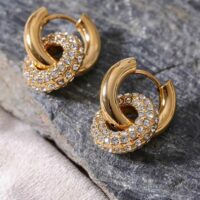 Brinco Argolinha Banhado a Ouro 18k – Elegant Shine