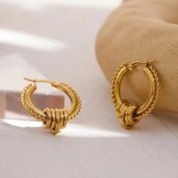 Brinco Argola de Luxo Banhado a Ouro – Rani Ring