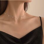Choker Feminina Banhada a Prata – Petit Charm