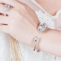 Conjunto de Luxo Pulseira + Anel Leopardo – Feline Power