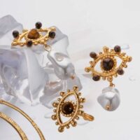 Conjunto Feminino Olho Pedra Natural – Íris