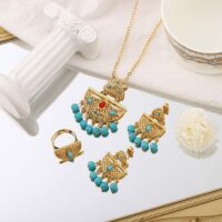 Conjunto Feminino Indiano Banhado a Ouro 14K – Varsha