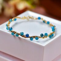 Pulseira Banhada a Ouro 14k com Pedra Tanzanita – Pure Wisdom