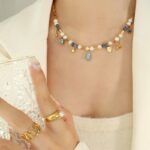 Colar Banhado a Ouro com Cristal Lápis Lazúli – Mística