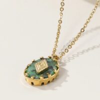 Colar Banhado a Ouro 18K com Turquesa Africana – Free Spirit