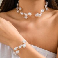 Conjunto Feminino de Pérolas de Água Doce – Classy Pearl