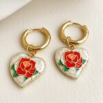 Brinco Argola Coração – Doce Rosa