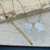 Escapulário Coração de Jesus e Nossa Senhora – Madrepérola