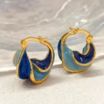 Brinco Feminino Geométrico – Modern Blue