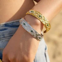 Bracelete Olho Grego Pedra Malaquita – Mystical Power