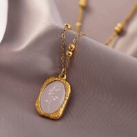 Colar feminino em Aço Inoxidável – Princess Rose