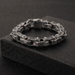Pulseira Masculina em Aço Inoxidável – Alpha Iron