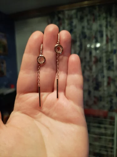 Brinco Pendente Banhado a Ouro Rosê – Aurum Elegance photo review