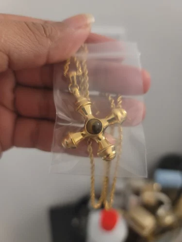 Colar Olho de Tigre Banhado a Ouro 18k – Elegant Serenity photo review