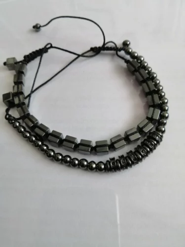 Kit de Pulseiras Masculinas em Pedra Hematita – Vitallis photo review
