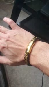 Pulseira de Couro e Aço Inoxidável – Innovation photo review