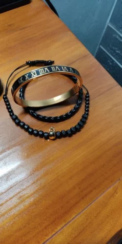 Kit de Pulseiras Masculinas Premium – King Skull photo review