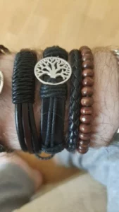 Kit 4 Pulseiras de Couro Ajustáveis – Modern Leather photo review