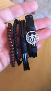 Kit 4 Pulseiras de Couro Ajustáveis – Modern Leather photo review