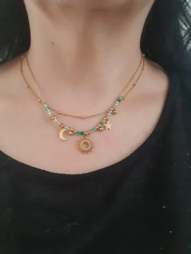 Colar Duplo Banhado a Ouro – Celeste photo review